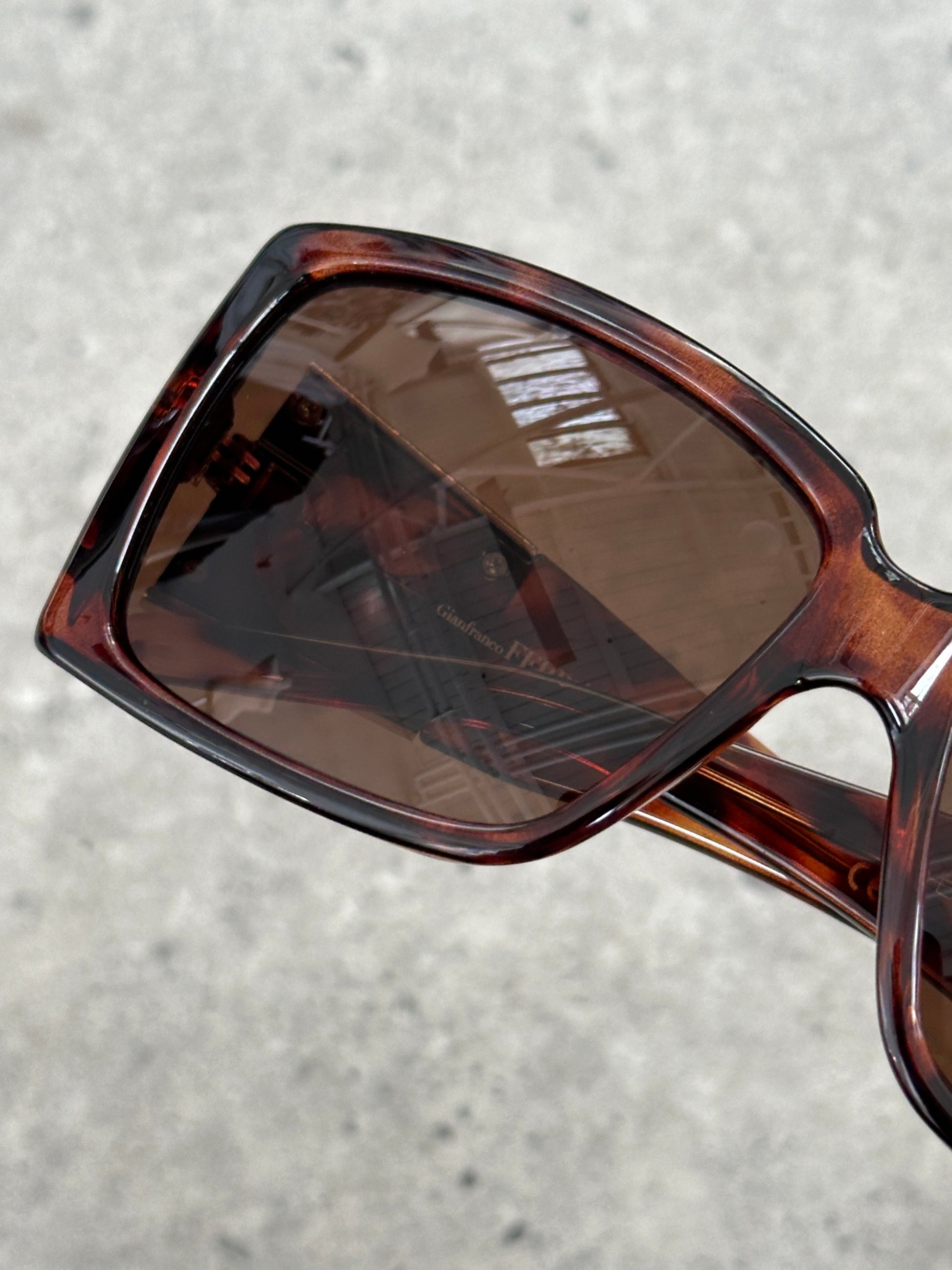Gianfranco Ferre 1990s Oversized Square Logo Sunglasses