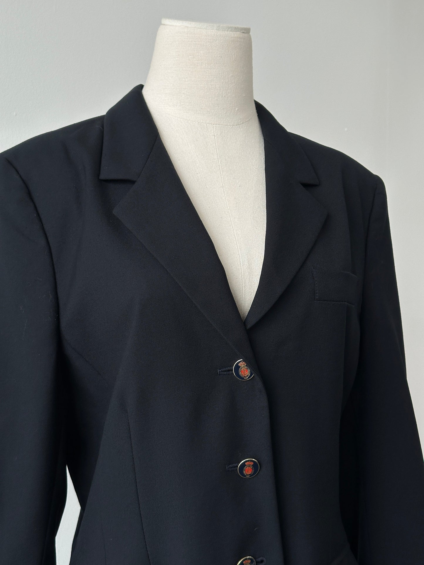 Max Mara Weekend 1990s Virgin Wool Bespoke Button Jacket - S