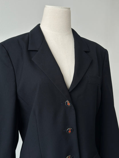 Max Mara Weekend 1990s Virgin Wool Bespoke Button Jacket - S