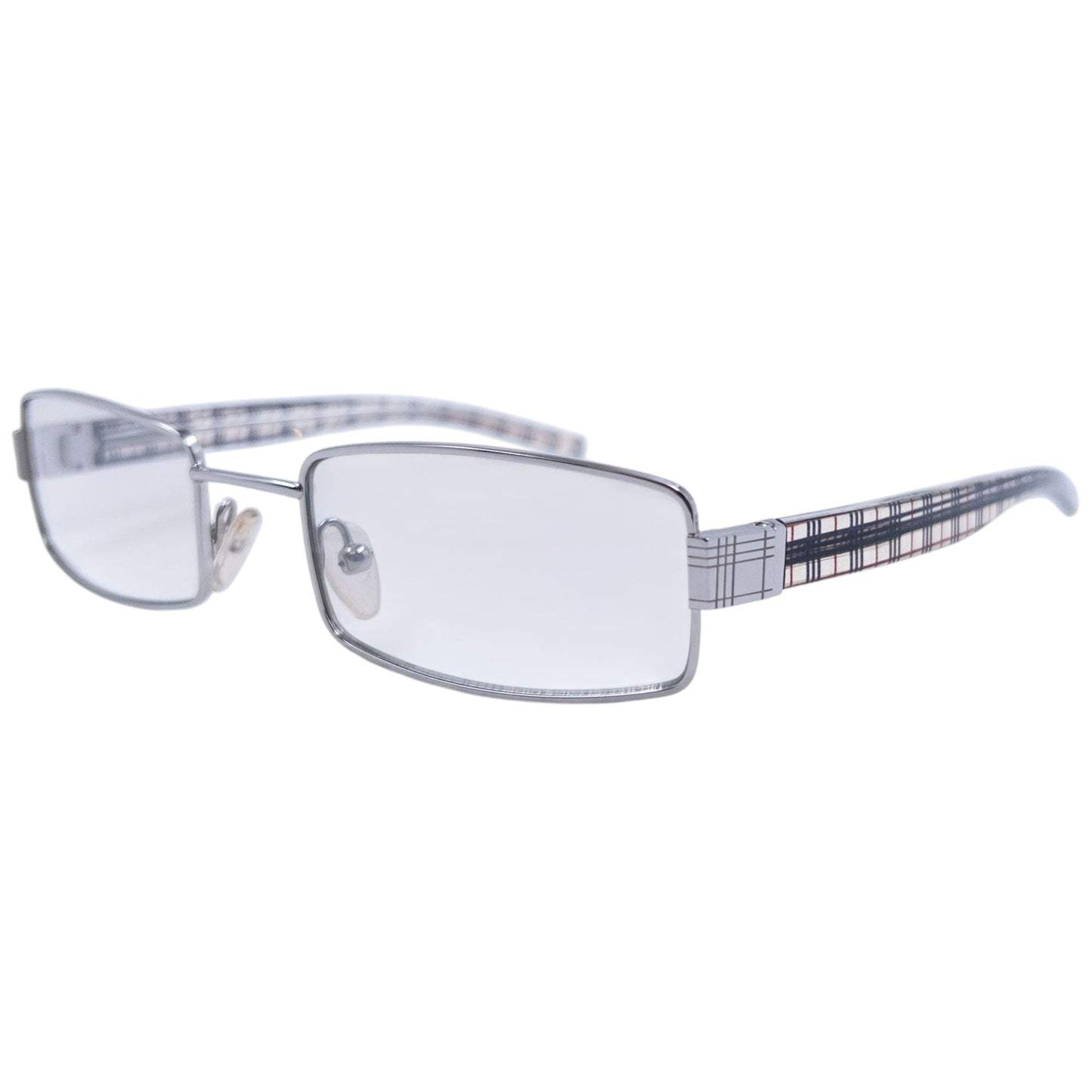 Vintage 2000s Burberry Clear Nova Check Sunglasses | O/S, Grey