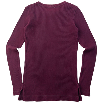 Vintage 90s Yohji Yamamoto Ribbed Jumper Womens Size S | Small, Purple