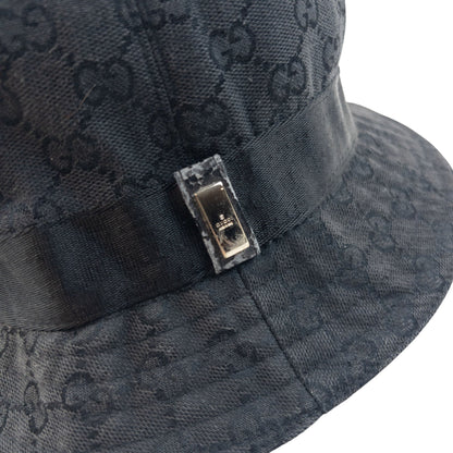 Vintage 2000s Gucci By Tom Ford Monogram Bucket Hat Size S | O/S, Black