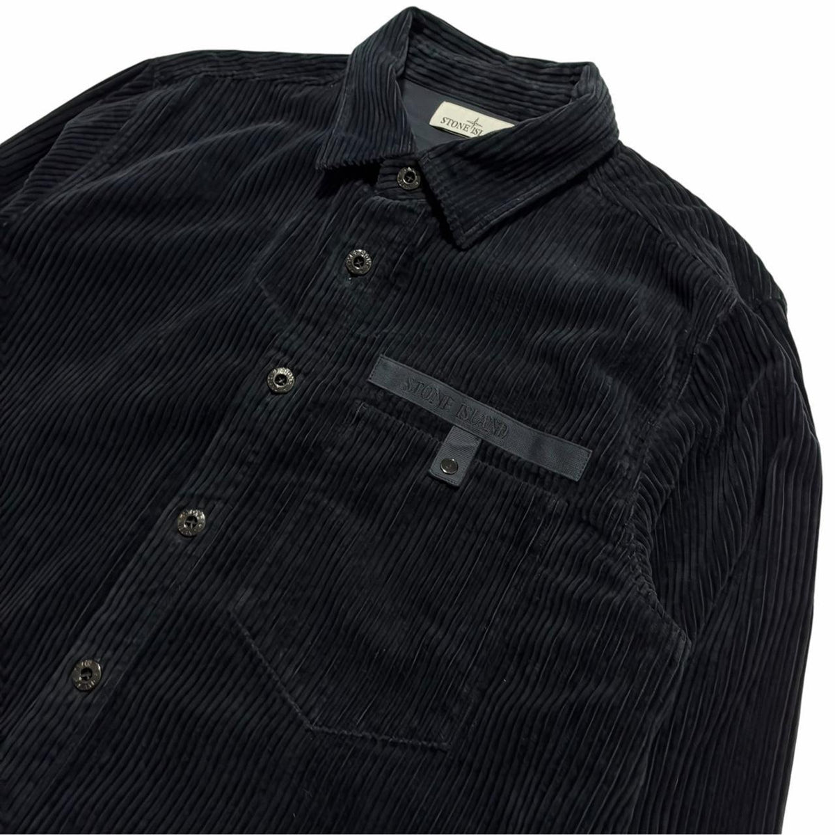 Stone Island Heavy Corduroy Shirt | XL, Black