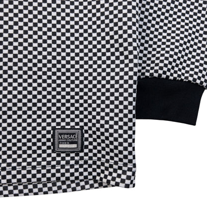 Vintage 90s Versace Jeans Couture Checkered Q Zip Polo Sweatshirt Size S | Small, Multicoloured