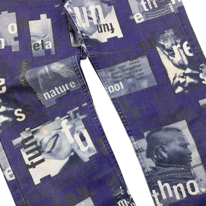 Vintage Moschino Jeans Graphic Print Jeans Size W26