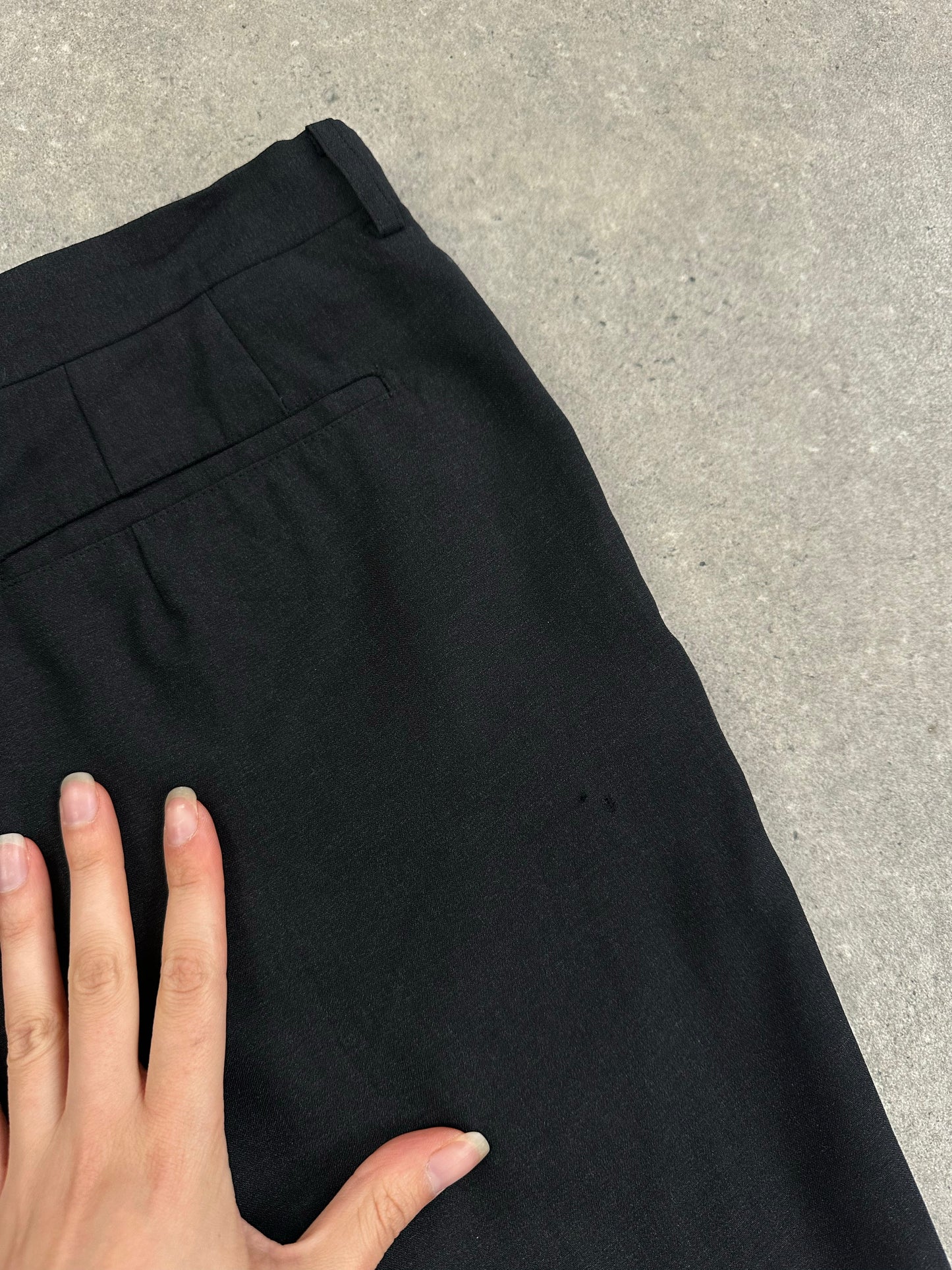 Japanese Vintage 2000s Pure Wool Straight Leg Trousers - W34