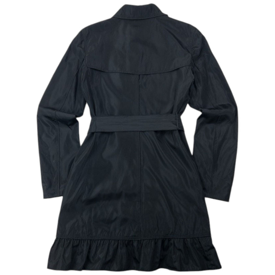 Vintage Dolce & Gabbana Belt Waist Ruffle Jacket Womens Size M | Medium, Black