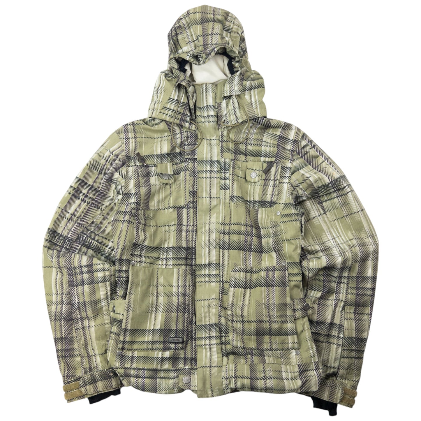 Vintage 2000s Oakley Pattern Zip Up Snowboarding Jacket Size XS | XS, Green