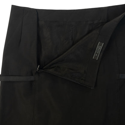 Vintage 2000 Prada Buckle Detail Skirt Womens Size W26 | W26, Black