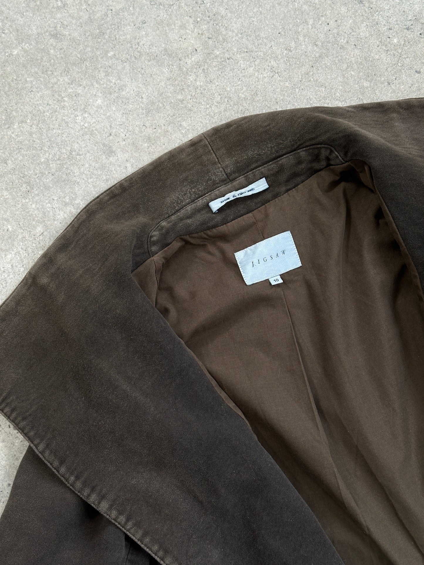 Jigsaw 2000s Pure Cotton High Neck Jacket - S