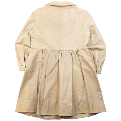 Vintage 2010 Miu Miu Leather Trench Jacket Womens Size S | Small, Beige