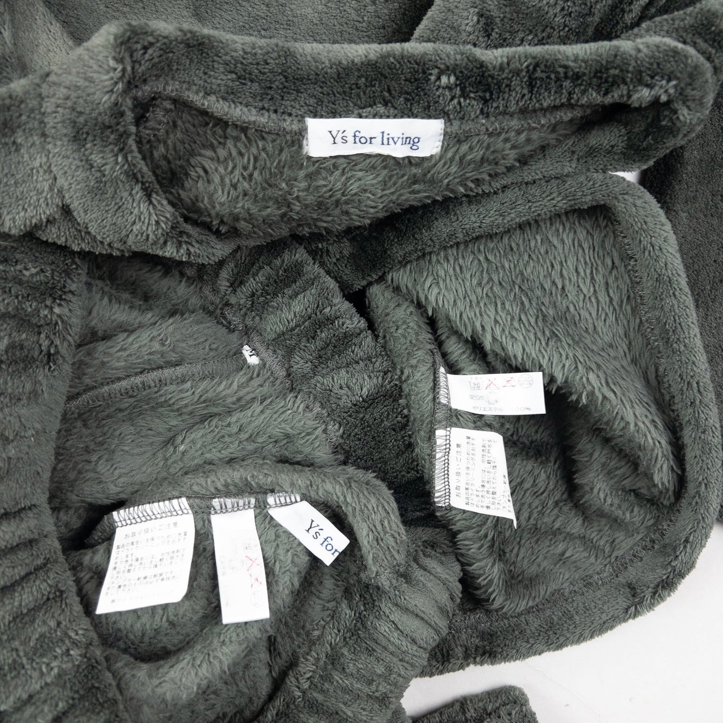 Vintage 90s Yohji Yamamoto Fleece Pyjama Sweatshirt & Joggers Set Size S | Small, Grey