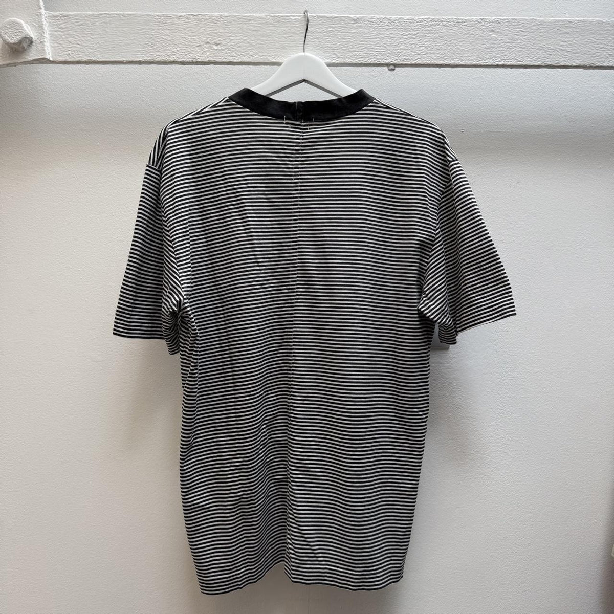 00’s Stone Island Marina Striped T-shirt (L) | Large, Black and White