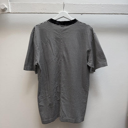 00’s Stone Island Marina Striped T-shirt (L) | Large, Black and White