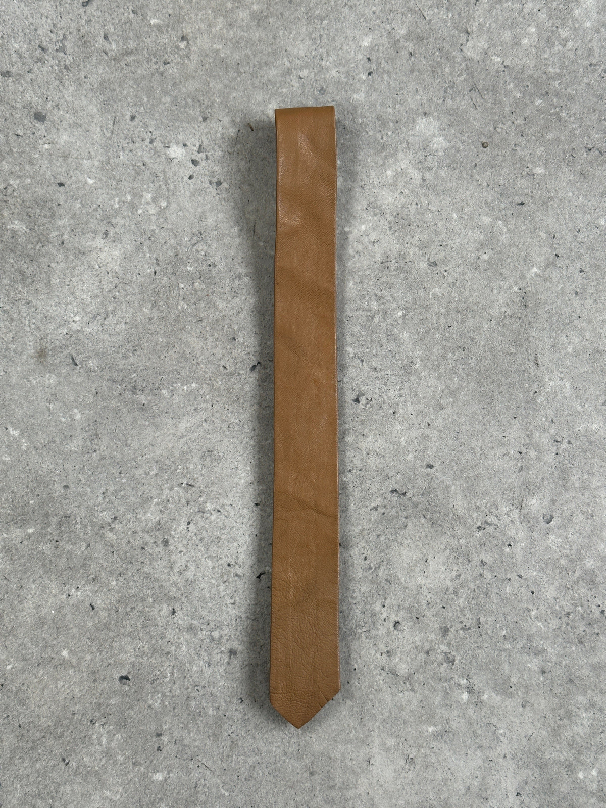 Vintage 1990s Leather Skinny Tie