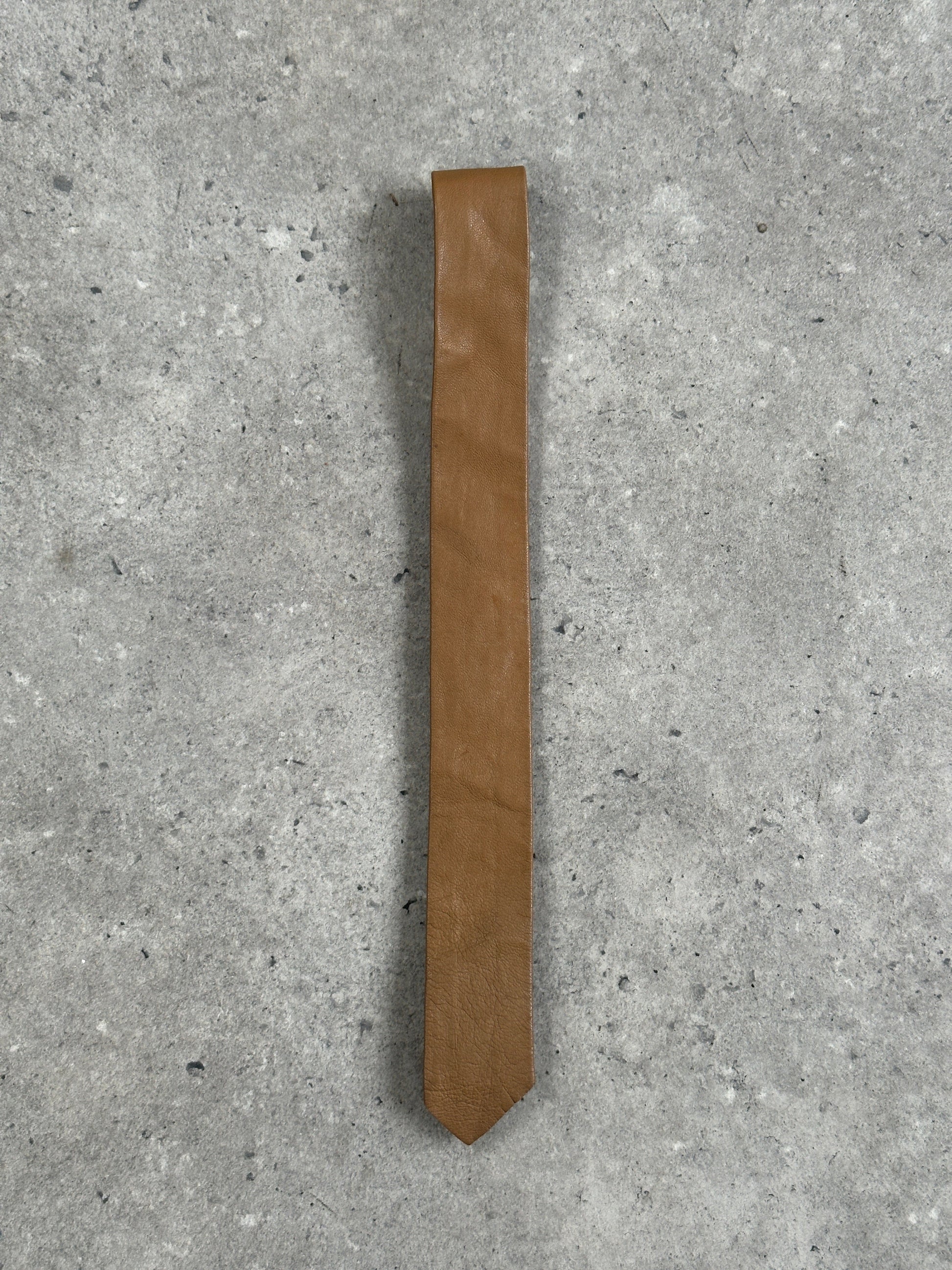 Vintage 1990s Leather Skinny Tie