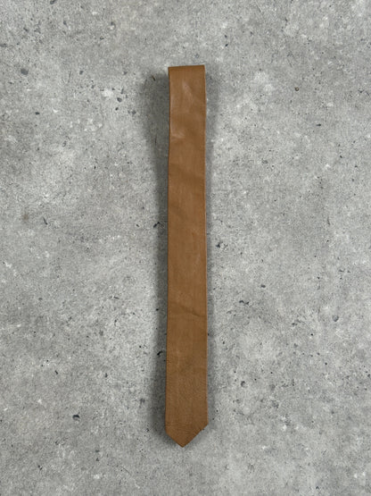 Vintage 1990s Leather Skinny Tie