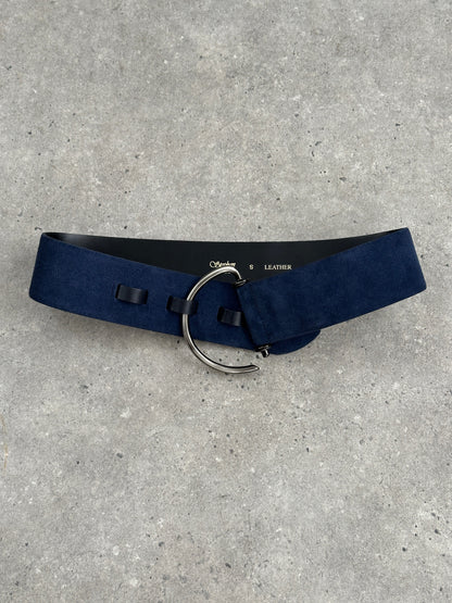 Vintage 2000s Suede D Ring Chunky Belt - W29-33
