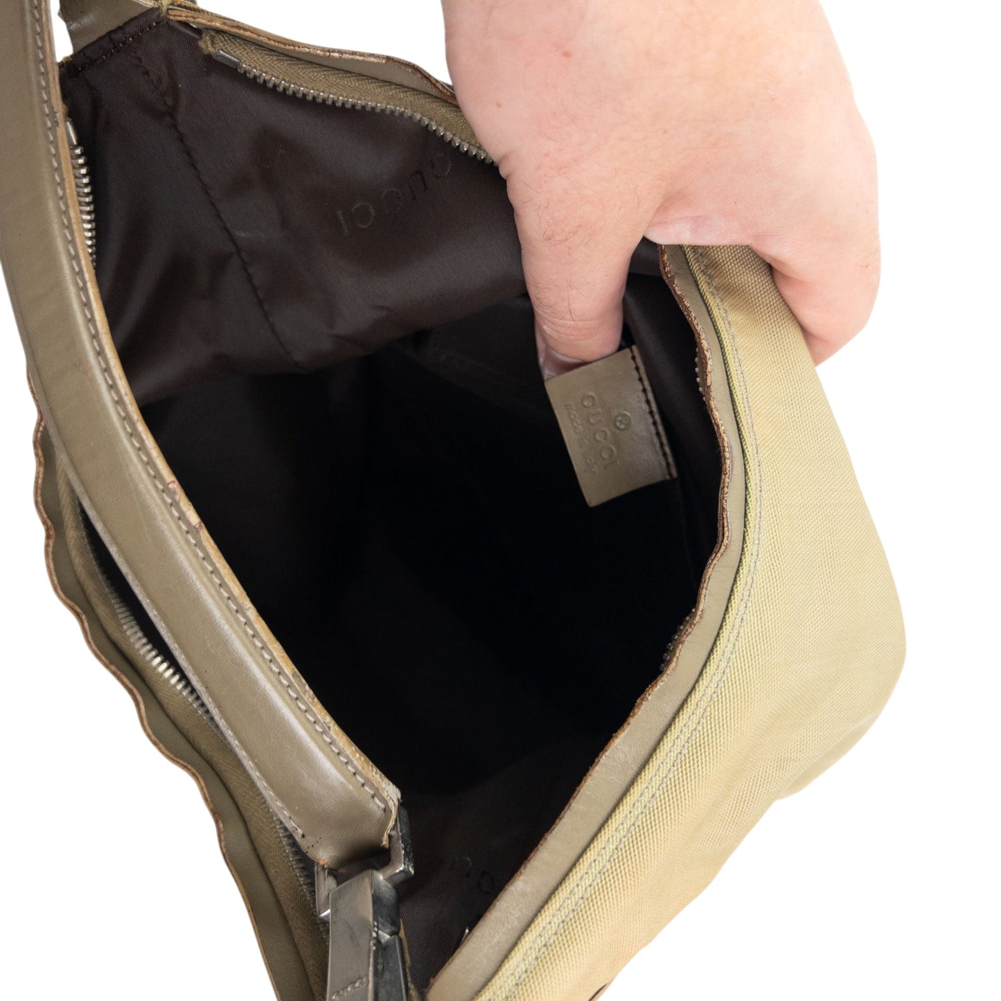 Vintage 2000s Gucci Shoulder Bag | O/S, Beige