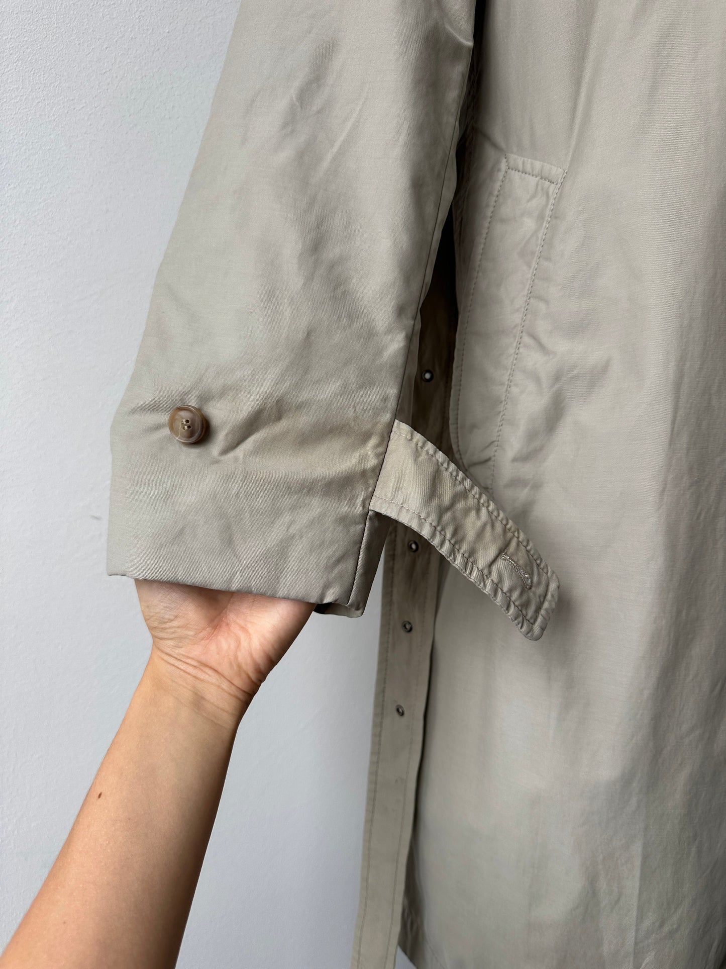 Hugo Boss 2000s High Neck Belted Trench Coat - L