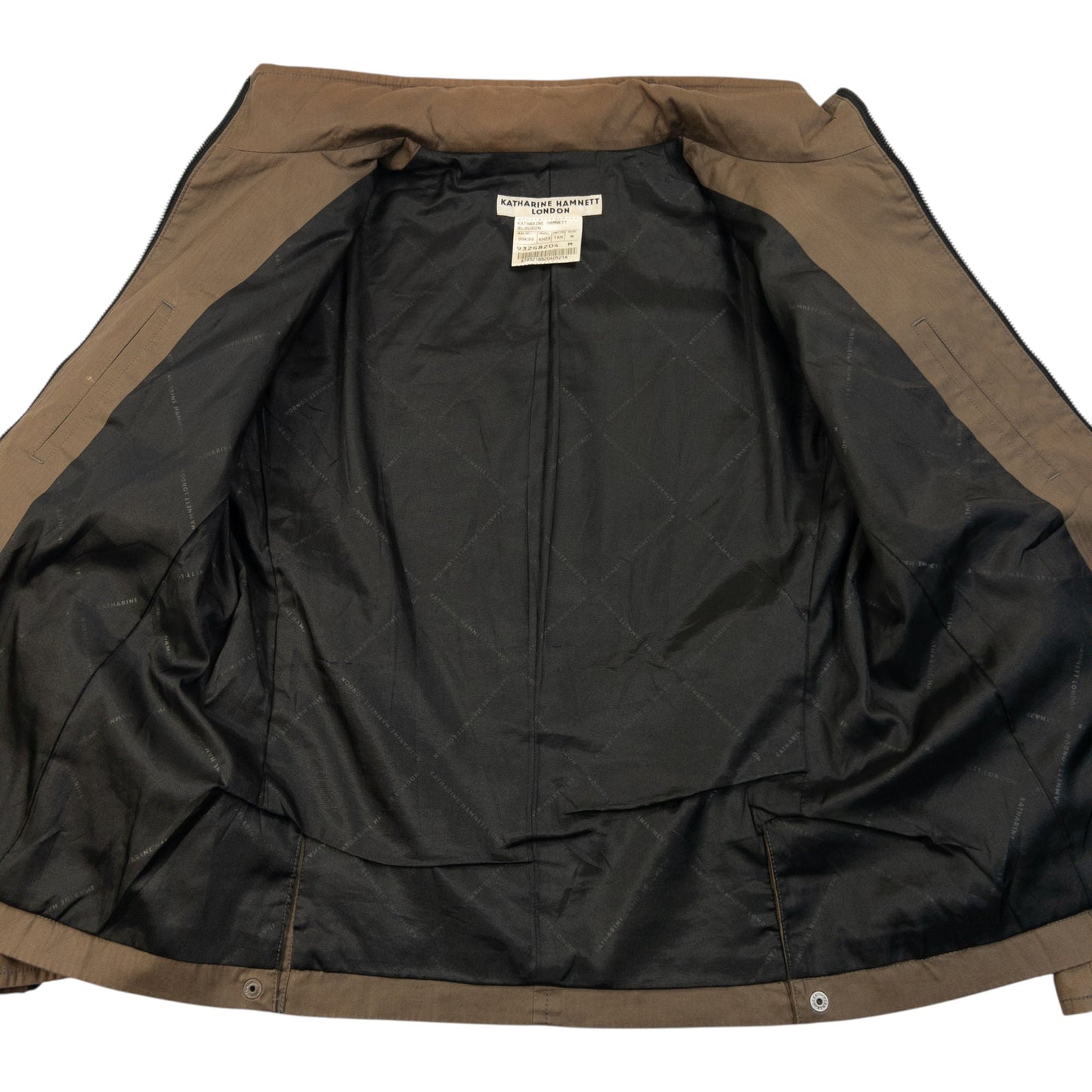 Vintage 2000s Katharine Hamnett Zip Up Jacket Womens Size M | Medium, Brown