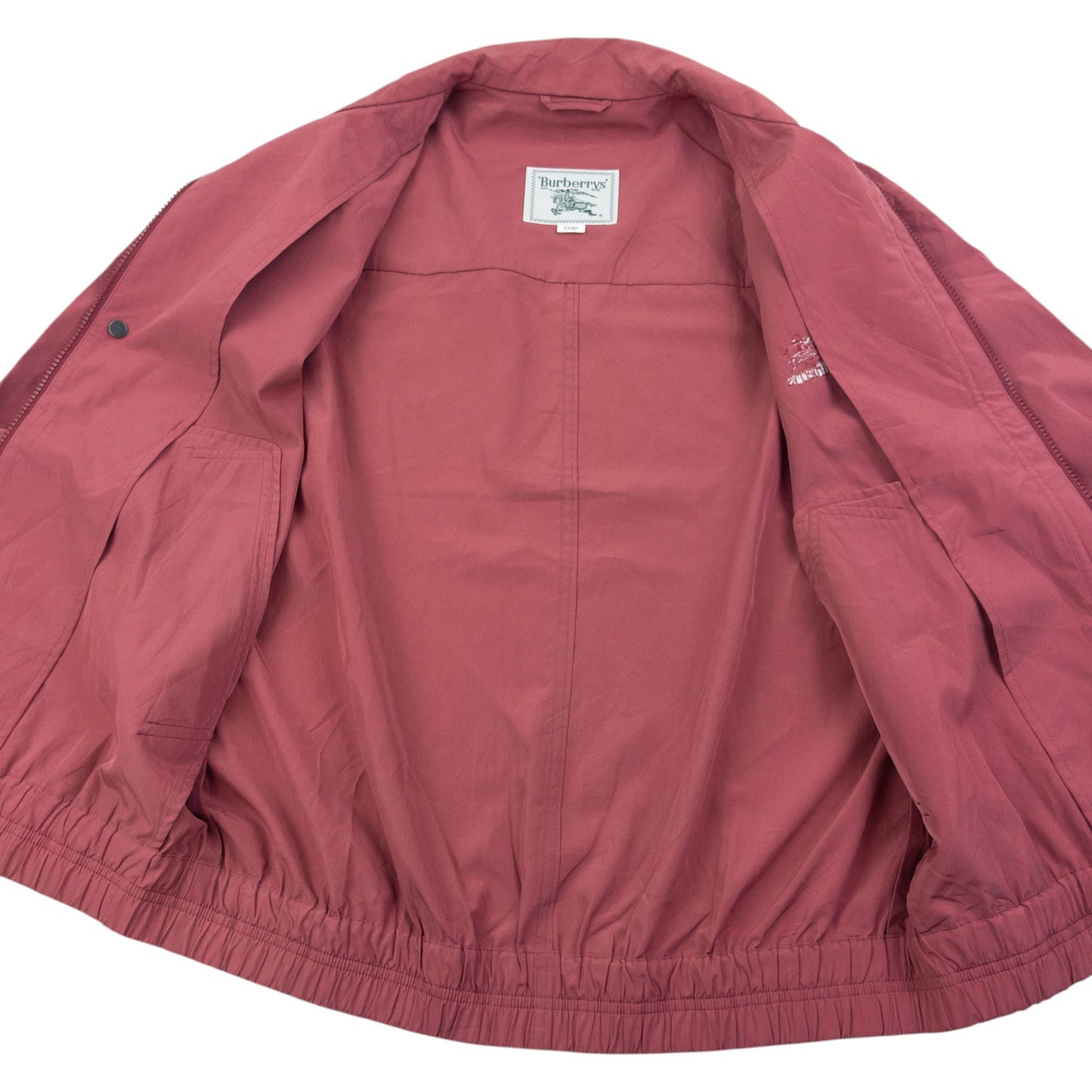 Vintage 90s Burberry Lightweight Zip Up Jacket Size M | Medium, Pink