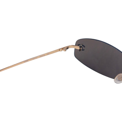 Vintage 2000s Chanel Rimless Sunglasses | O/S, Brown