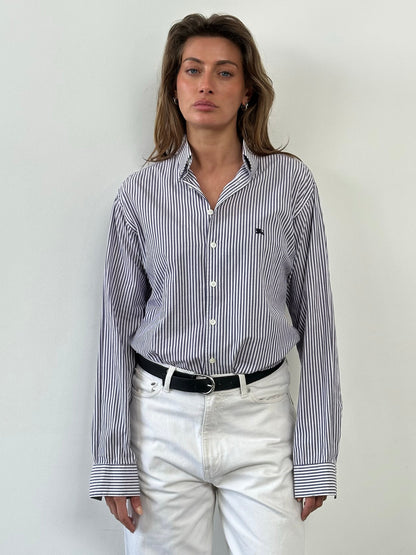 Burberry London 2000s Pure Cotton Striped Shirt - M
