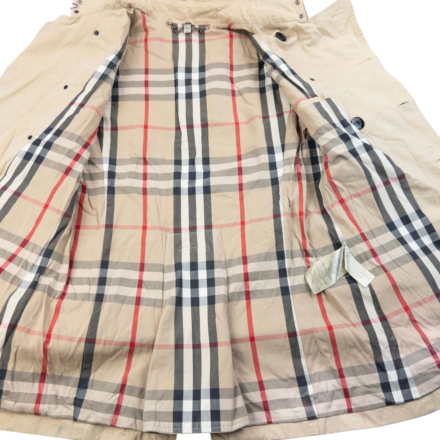 Vintage Burberry Nova Check Lined Trench Jacket Womens Size M | Medium, Beige