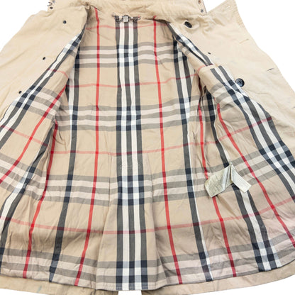 Vintage Burberry Nova Check Lined Trench Jacket Womens Size M | Medium, Beige