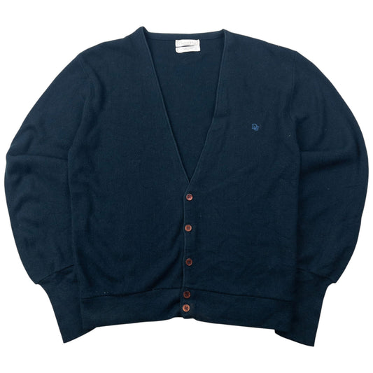 Vintage 80s Dior Knit Cardigan Size M | Medium, Navy