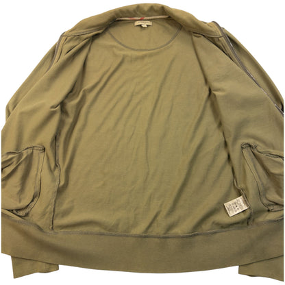 Vintage 2000s Burberry Zip Up Sweatshirt Size S | Small, Green