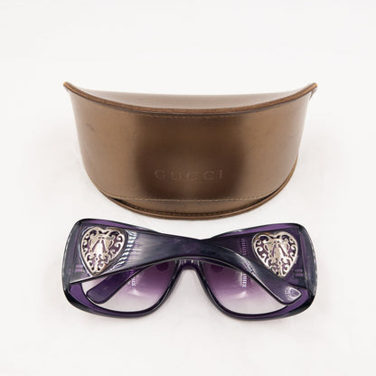 Vintage 2000s Gucci Heart Cut-Out Sunglasses | O/S, Purple
