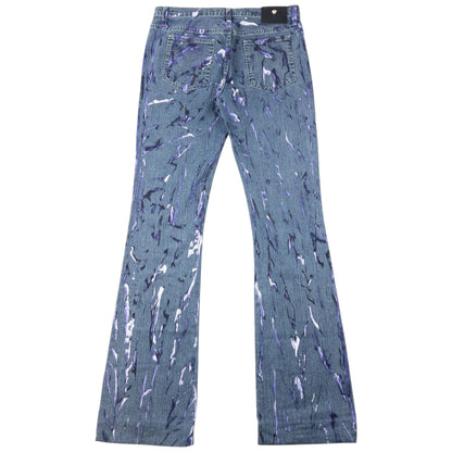 Vintage 2000s Versace Jeans Couture Painted Denim Jeans Womens Size W30 | W30, Blue