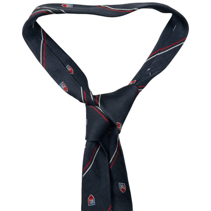 Vintage 90s Burberry Striped Monogram Silk Tie | O/S, Multicoloured