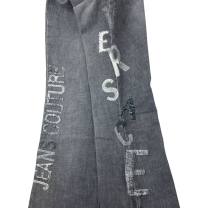 Vintage 2000s Versace Jeans Couture Embroidered Denim Jeans Womens Size W29 | W29, Grey
