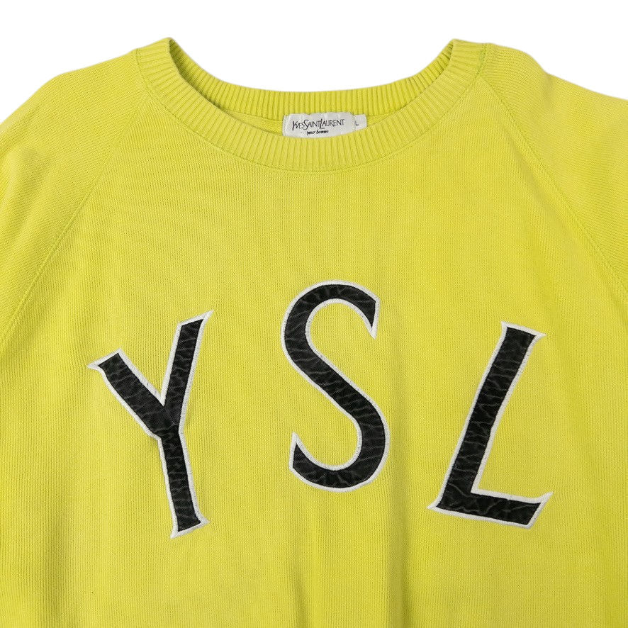 Vintage YSL Yves Saint Laurent Embroidered Sweatshirt Size L