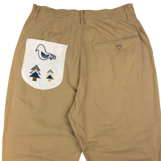 Vintage Ne-Net By Issey Miyake Embroidered Cropped Trousers Size W28