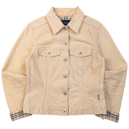 Vintage 2000s Burberry Button Up Jacket Womens Size M | Medium, Beige