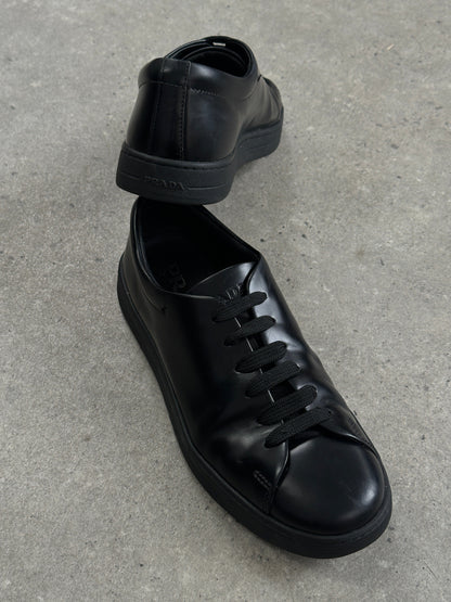 Prada Sport 2000s Leather Minimal Lace Up Trainers - UK 5.5