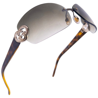 Vintage Gucci Heart Tortoise Shell Sunglasses