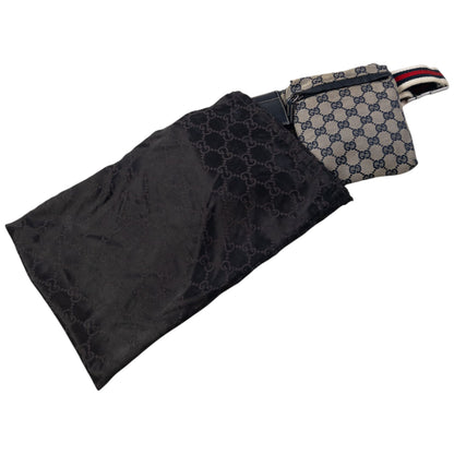 Vintage 2000s Gucci Monogram Crossbody Bag | O/S, Navy, Beige