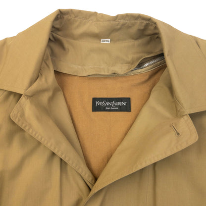 Vintage YSL Yves Saint Laurent Belt Waist Trench Jacket Size | Medium, Beige
