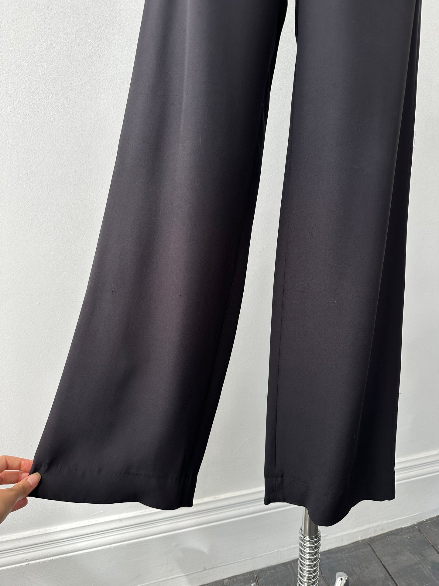 Armani Collezioni 2000s Silk Wide Leg Trousers - W28
