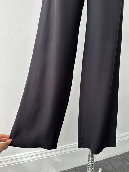 Armani Collezioni 2000s Silk Wide Leg Trousers - W28