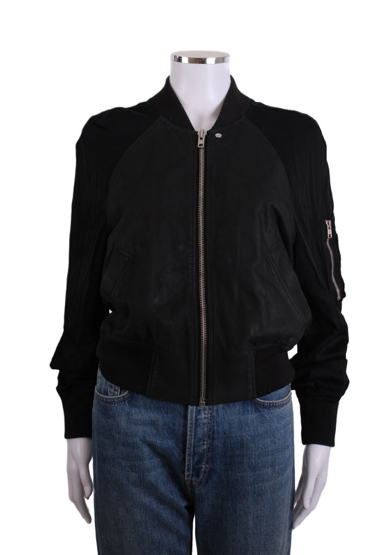 Rick Owens L/S Bomber Jacket Black 16 | O/S, Black