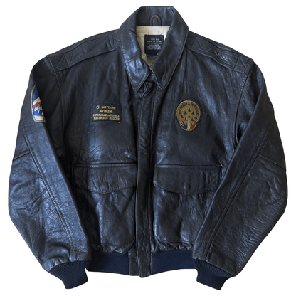 Avirex 1988 'Patrouille de France' A2 Leather Flight Jacket - S / M | S / M, Red