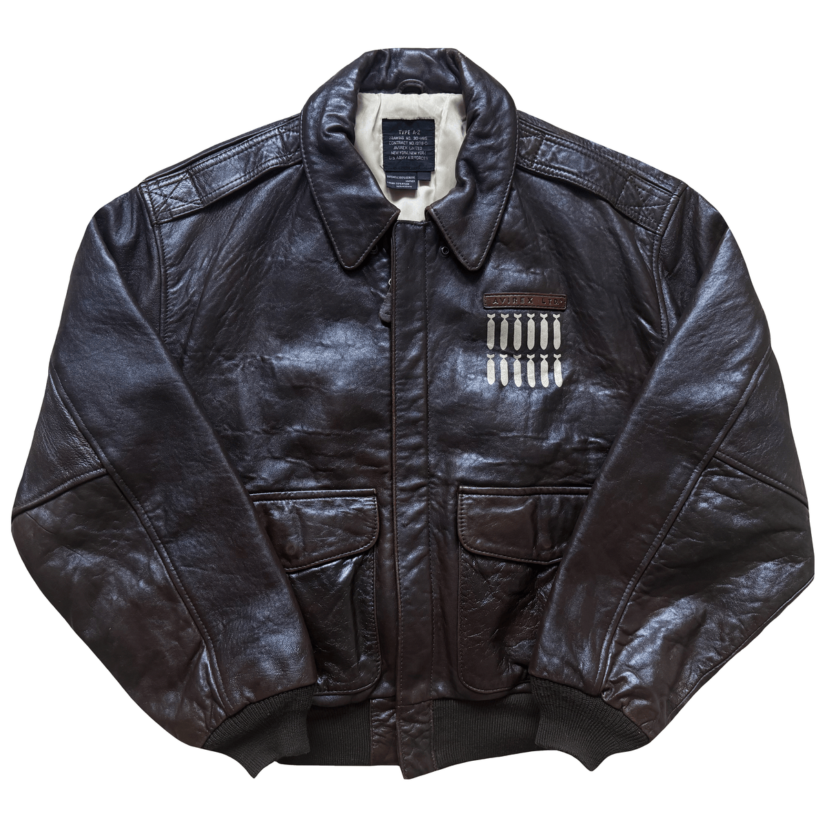 Avirex 'Wild Child' 1987 A2 Leather Flight Jacket - S / M | S / M, Red