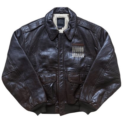 Avirex 'Wild Child' 1987 A2 Leather Flight Jacket - S / M | S / M, Red