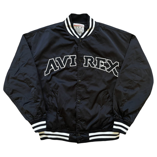 Avirex Spell Out Varsity Bomber Jacket - M